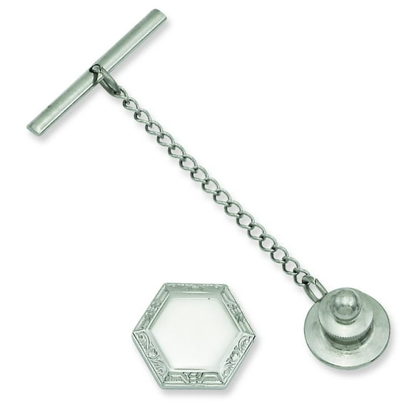 Sterling Silver Square Tie Tac QQ189 